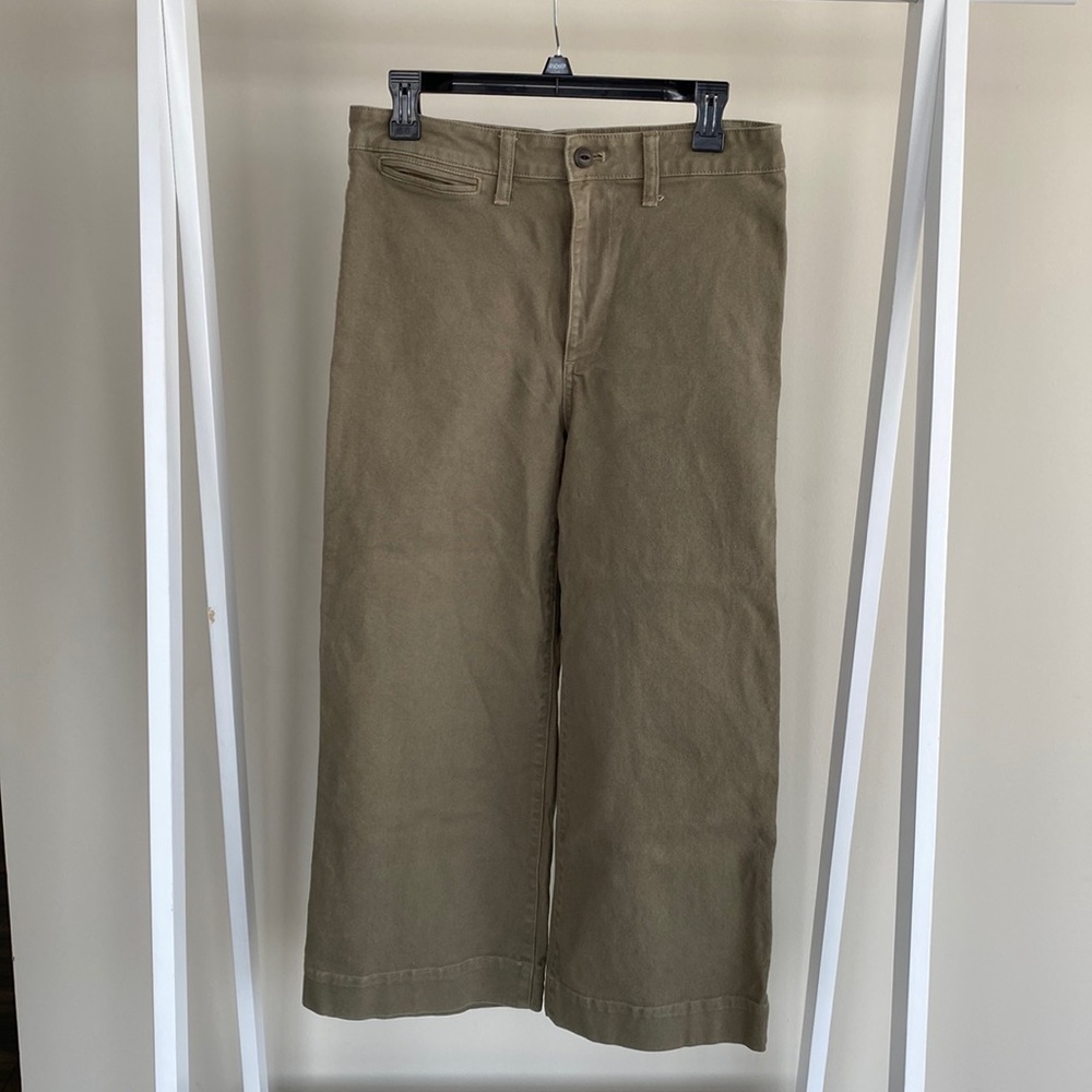 Olive Madewell Wide Leg Crop Jeans